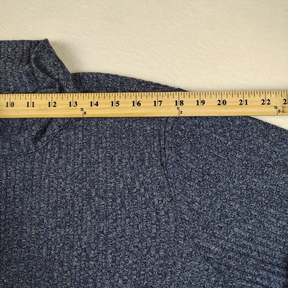 Torrid Pullover Sweater Womens sz 4 Blue Mock Neck 1/4 Zip - Picture 6 of 7